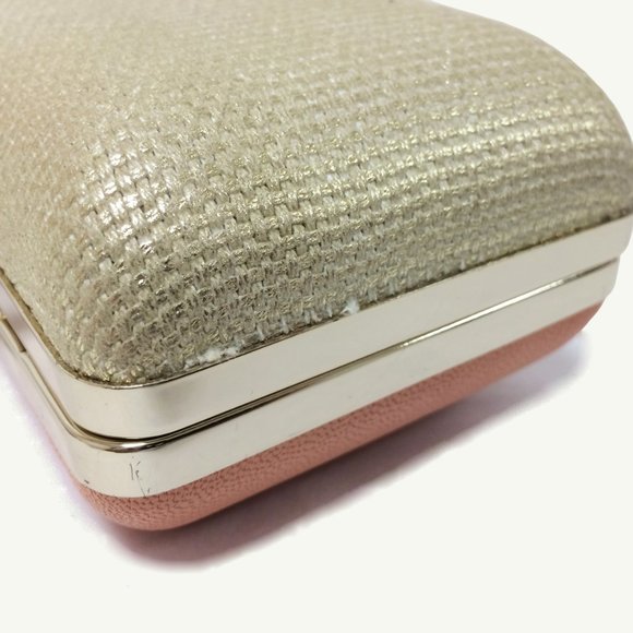 DVF Sutra Gold Metallic Miniaudiere Canvas Clutch - Picture 7 of 11
